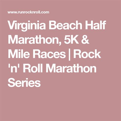 Virginia Beach Half Marathon 5k And Mile Races Rock N Roll Marathon