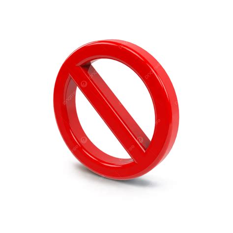 Red Prohibited Sign No Icon Warning No Symbol No Sign Warning Sign