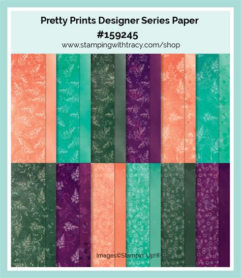 Stampin Up Pretty Prints Designer Series Paper Stamping With Tracy