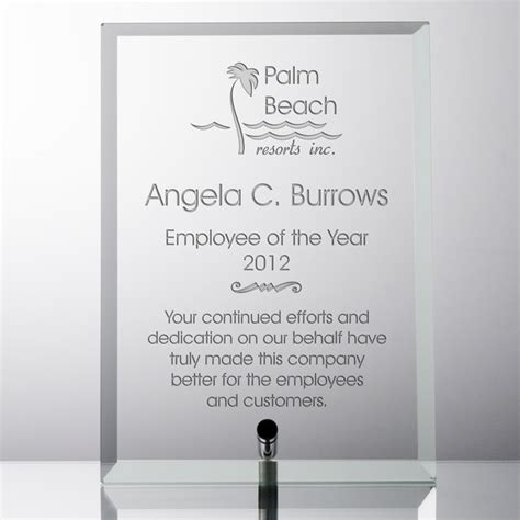 Personalized Crystal Glass Award Retirement Gift Recognition Gift