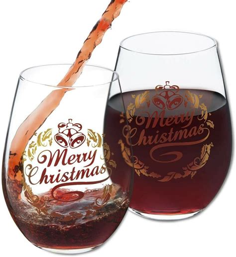 christmas stemless wine glasses holiday celebration drinkware fun ts for mom stemless wine