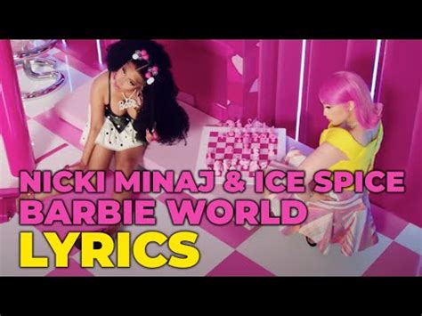 Nicki Minaj Ice Spice Barbie World With Aqua Lyric Video YouTube