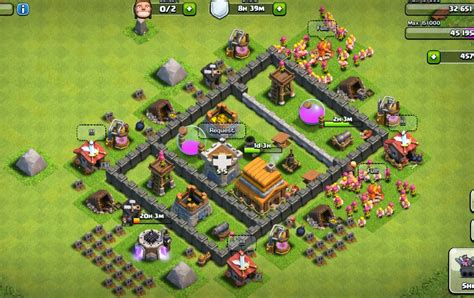 Clash Of Clans Clash Of Clans Town Hall Level 4 Layout Best Defence