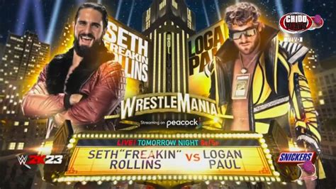 Seth Freakin Rollins Vs Logan Paul Wrestlemania 39 Noche 1 Tokyvideo