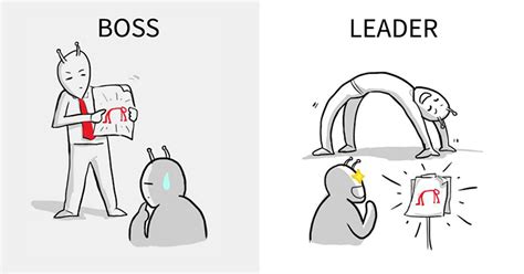 Artist Illustrates The Difference Between A Boss And A
