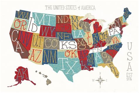 Fridays Typographic Treats Usa Map Art Michael Mullan Web Design