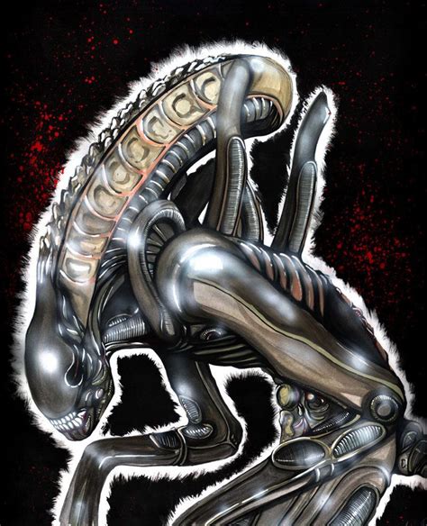 Alien By Hideyoshi On Deviantart Predator Alien Alien Alien Painting