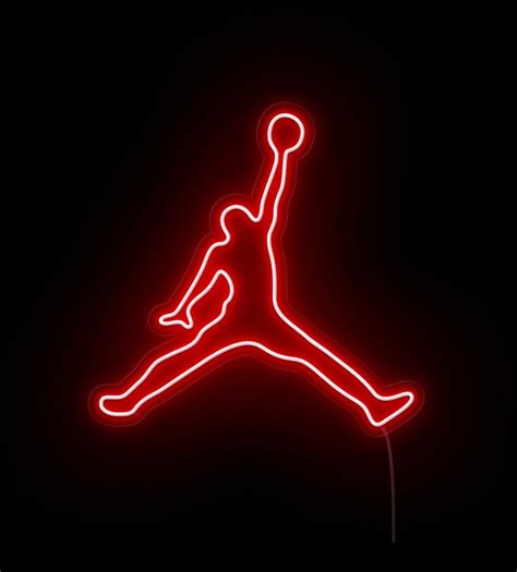 Air Jordan Neon Sign Jordans Logo Led Neon Basketball Night Light Nike