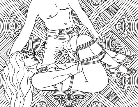 Erotic Coloring Page Adult Coloring Page Naughty Coloring Etsy