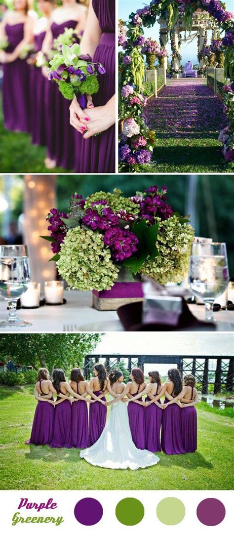 Green And Purple Summer And Spring Wedding Color Ideas