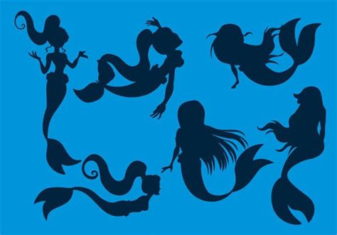 Free 15 Mermaid Silhouettes In Vector Eps Ai