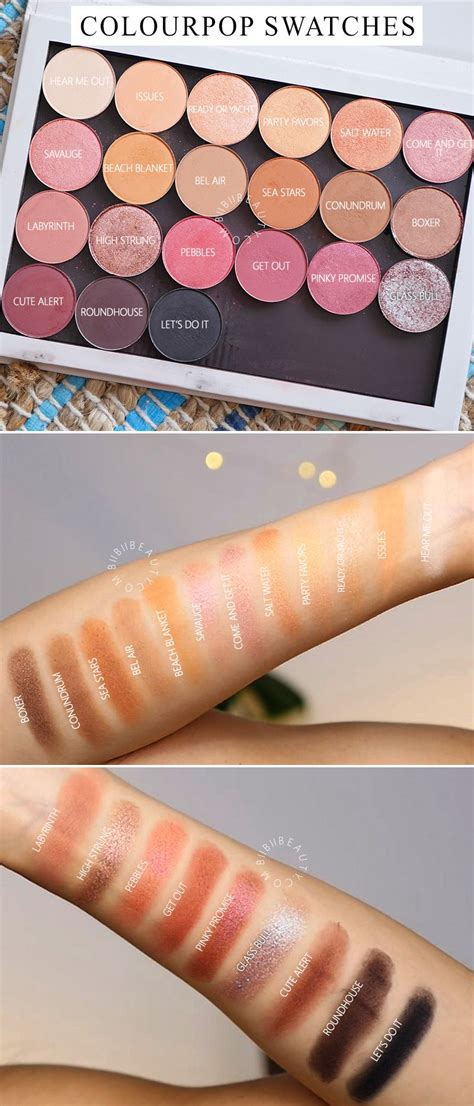 Colourpop Eye Shadow Swatches Glass Bull Come And Get It High Strung
