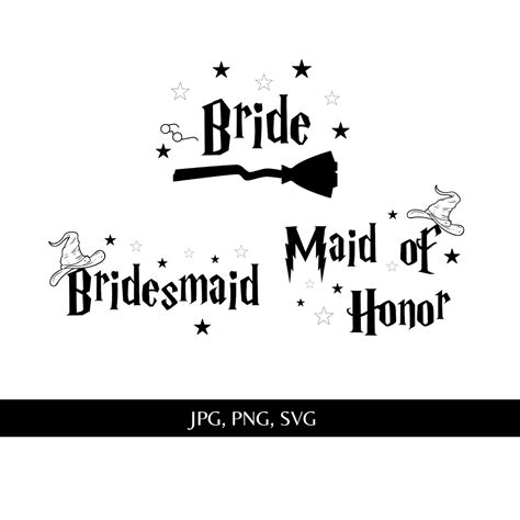 Bridal Party SVG Harry Potter Svg Bride svg Bridal Party | Etsy