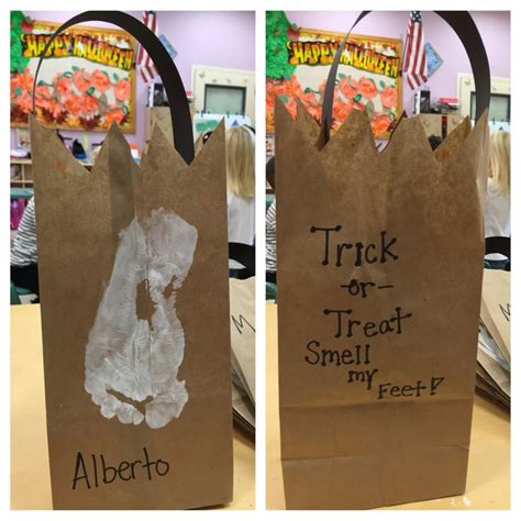 Trick Or Treat Brown Paper Bag For Halloween Halloween Treat Bags Diy