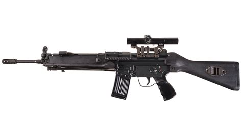 Heckler And Koch Hk93 Semi Automatic Rifle With Scope Rock Island Auction