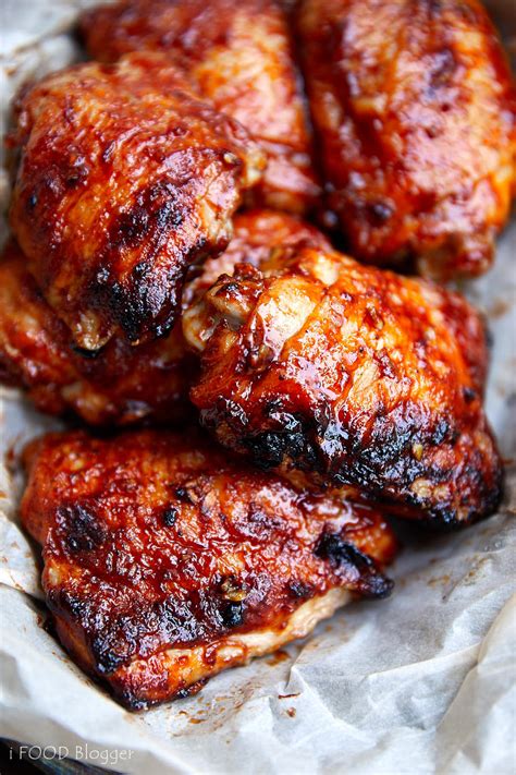 Oven baked chicken legs the art of drummies. Baked BBQ Chicken Thighs - i FOOD Blogger