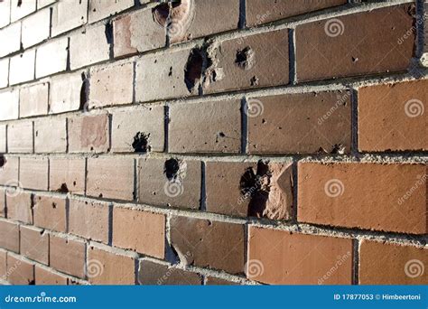 Bullet Holes In Brick Wall Stock Photos Image 17877053