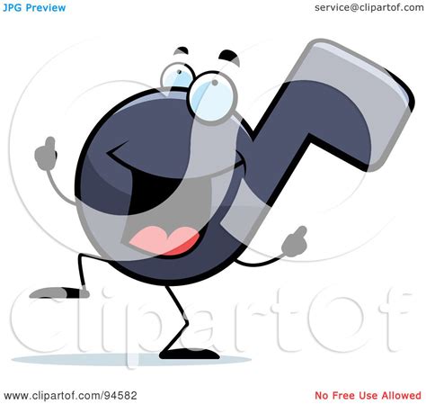 Royalty Free Rf Clipart Illustration Of A Happy Dancing Music Note By