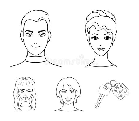 Different Looks Of Young Peopleavatar And Face Set Collection Icons In