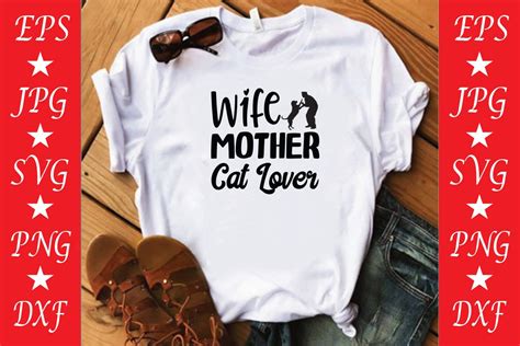 Wife Mother Cat Lover Graphic By Bd Designer · Creative Fabrica