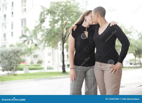 Two Young Women Kissing Stock Photo Image Of White Beauty 15203780