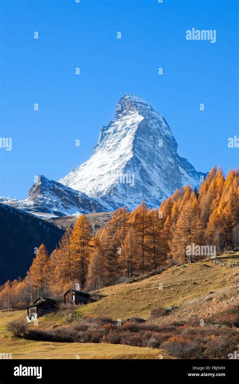 The Matterhorn Valais Switzerland Stock Photo Alamy