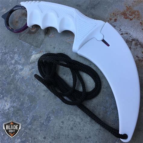 2pc Combat Karambit Neck Knife Hunting Bowie Fixed Blade Galaxy Blade