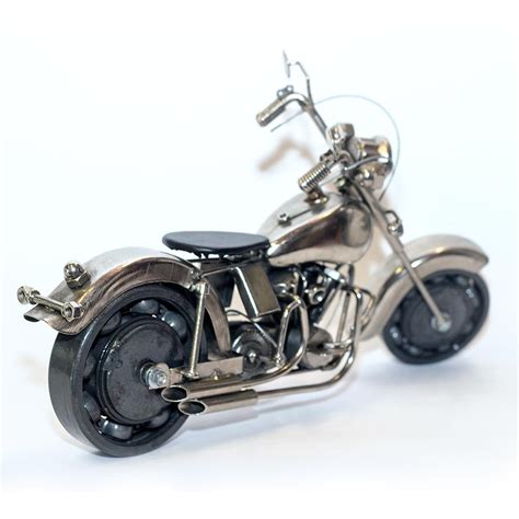 Metal sculpture christmas gift for boy super hero and motorcycle scrap metal art. Harley Davidson Metal Motorcycle Sculpture - Scrap ...