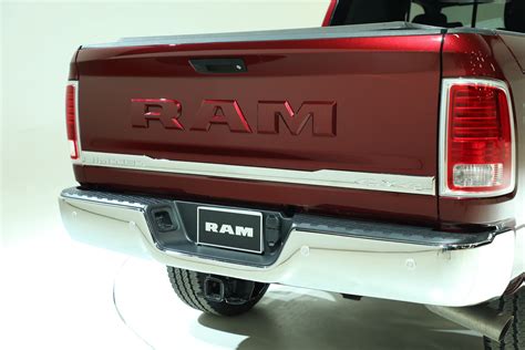 The Rear End Of A Red Ram Truck