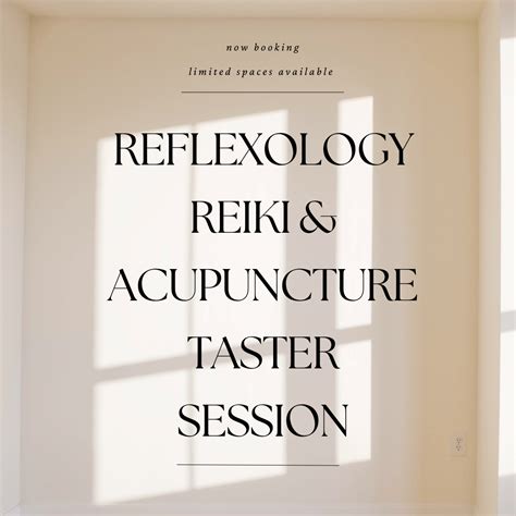Reflexology Reiki And Acupuncture Taster Session Reflexology Repose