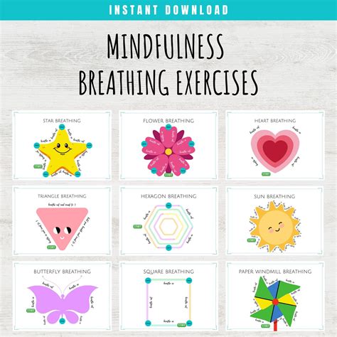 Mindfulness Breathing Exercises For Kids Classroom Activity Etsy