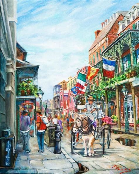 New Orleans Art French Quarter Jackson Square Painting Impressionist