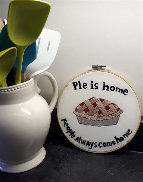 Ned, also known as the pie maker, is a man with the unique magical ability to bring dead people back to life. Pushing Daisies Pie Quote Finished Embroidery Hoop in 2020 | Embroidery hoop, Hand embroidery ...