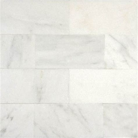 Arabescato White Carrara 3 X 6 Subway Honed Marble Tile