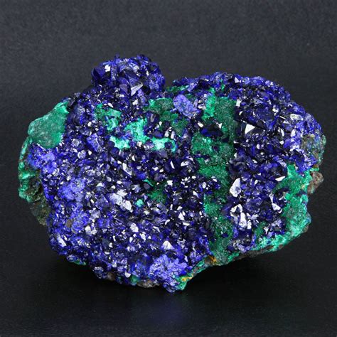 Amazing Deep Blue And Green Azurite With Malachite Specimen Mineral Mike