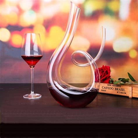 Handmade Crystal Red Wine Pourer Glass Decanter Brandy Decant Set Jug For The Bar Champagne