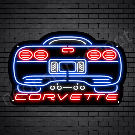 Corvette Rear Neon Bar Sign Neon Signs Depot