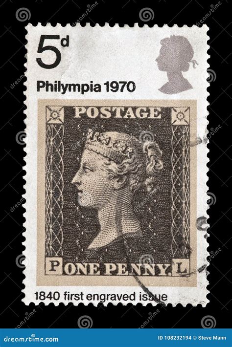 Penny Black Stamp Editorial Stock Image Image Of Commemorative 108232194