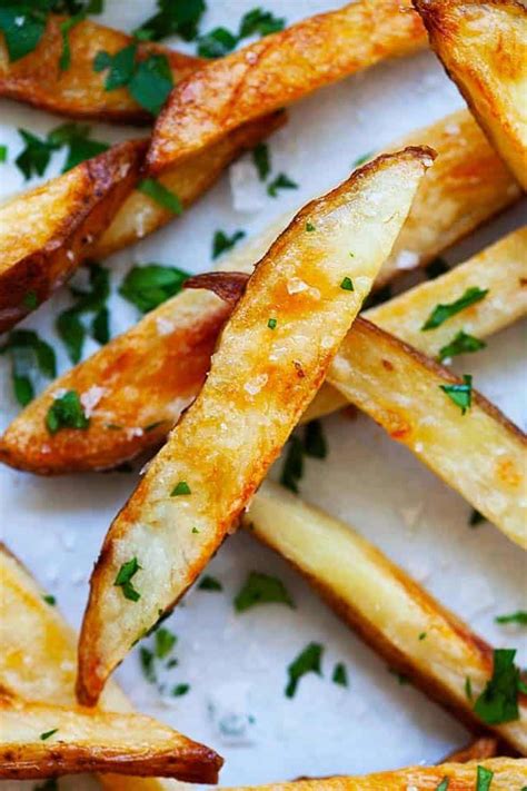 Jan 12, 2020 · how to bake in the oven. Baked French Fries (Extra Crispy and Healthy!) - Rasa ...