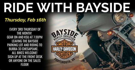 Ride With Bayside After Bike Night Bayside Harley Davidson Portsmouth