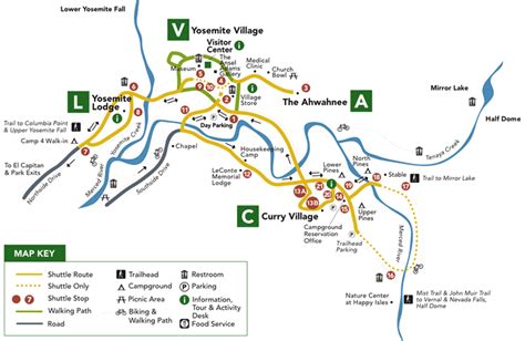 Map Of Yosemite Valley Mary Donahue