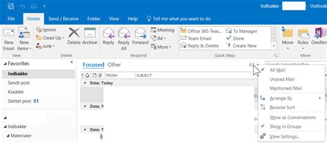 Cannot Remove Focused Inbox Microsoft Community