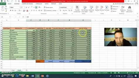 Excel Factura Youtube