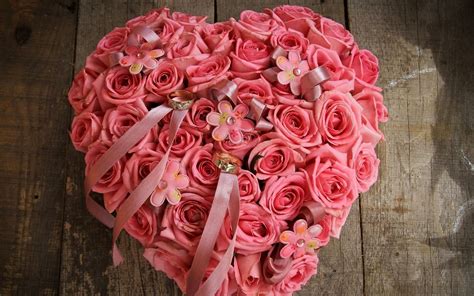 Heart Made Of Pink Roses