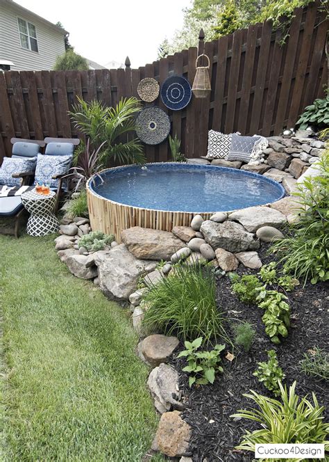 Our New Stock Tank Swimming Pool In Our Sloped Yard Cuckoo4design
