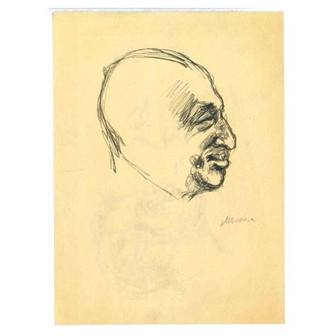 Mino Maccari The Profile Original Drawing 1950s In 2022 Original Drawing Pen Drawing Drawings