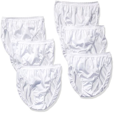 Hanes Synthetic 6 Pack Nylon Hi Cut Panties In White Lyst
