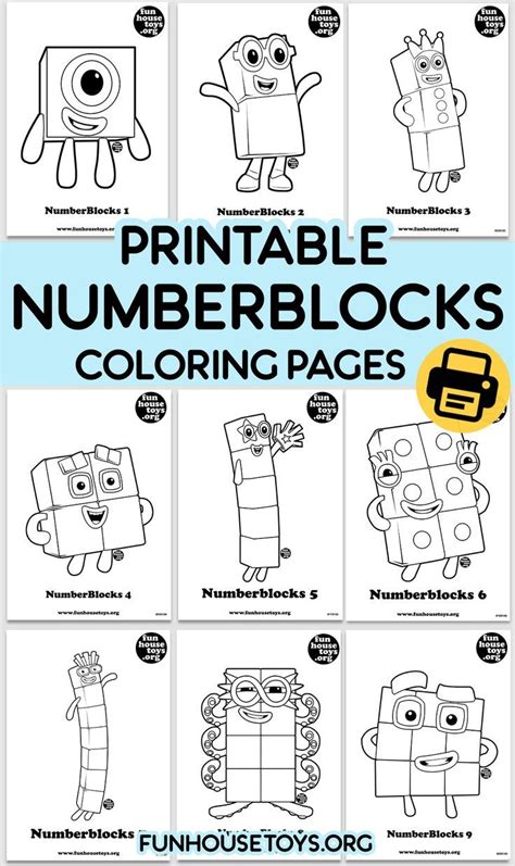 Printable Numberblocks Coloring Pages Teegennsentene