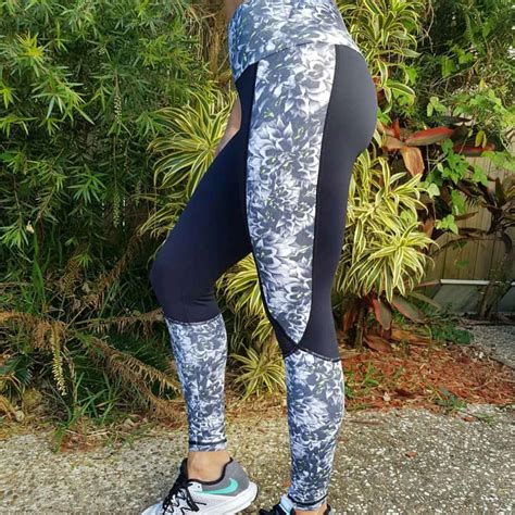 Black Printing Women Yoga Pants Sport Fitness Running Sportswear Tights