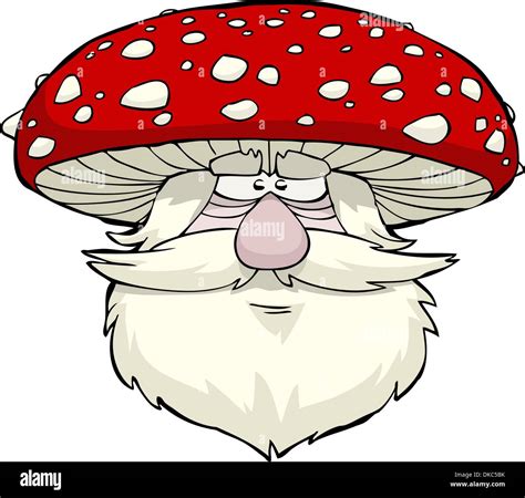 Mushroom Head On A White Background Vector Illustration Stock Vector Image And Art Alamy